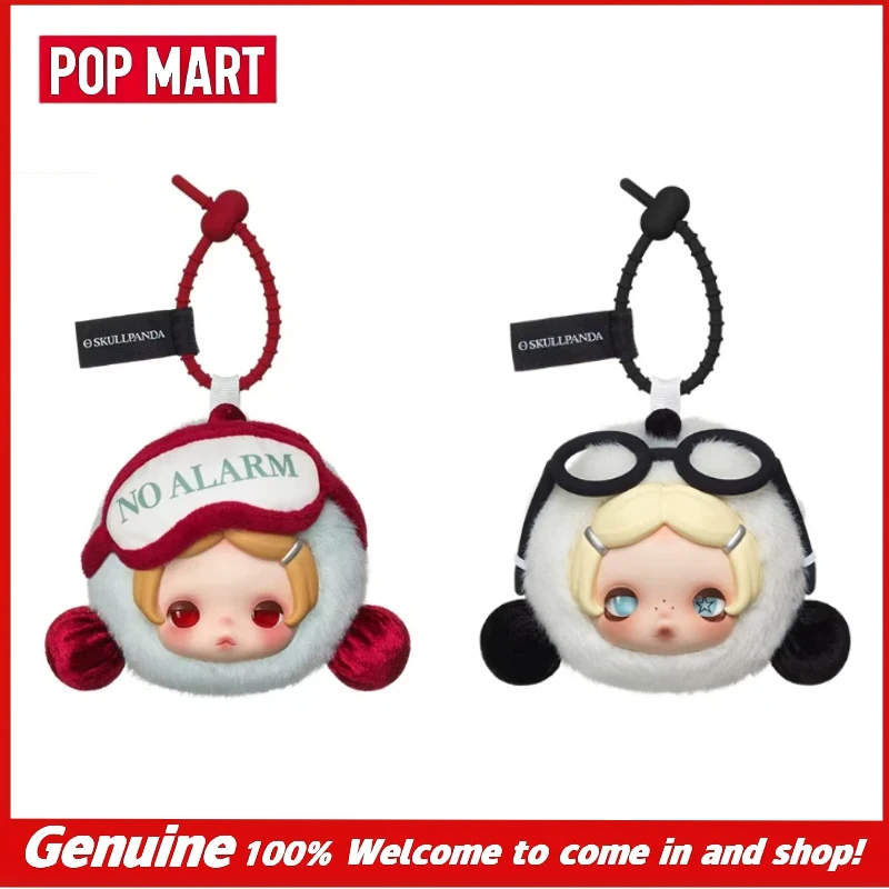 Neue Original Pop Mart Skullpanda No Alarm Kopfhörertasche als Anhänger, dekoratives Taschenaccessoire, ideales Geschenk für Erwachsenen-Sammlungen