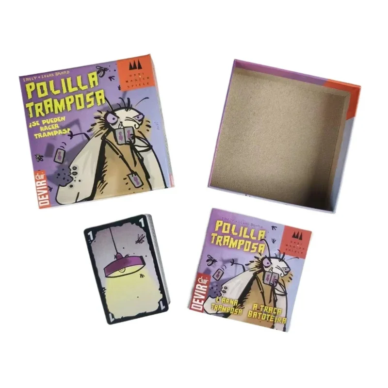 

Spanish Polilla Tramposa Card Game Devir-Game Moth Cheate /Royal Xiaoqiang Cheating Moth Board Deck For Adults Party Playing