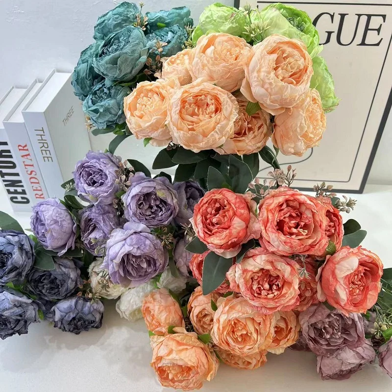 Acquista 1 bouquet di fiori artificiali simulati che non appassiscono in PVC vibrante tulipano fiori finti decorazioni per la casa in Italia a partire da 11