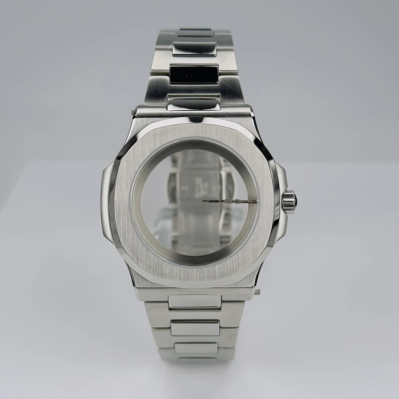 NH35 Case 43mm Sapphire Watch Case Kit  Glass Compatible with NH35 Movement 30.5mm Dial Watch Modification Parrot