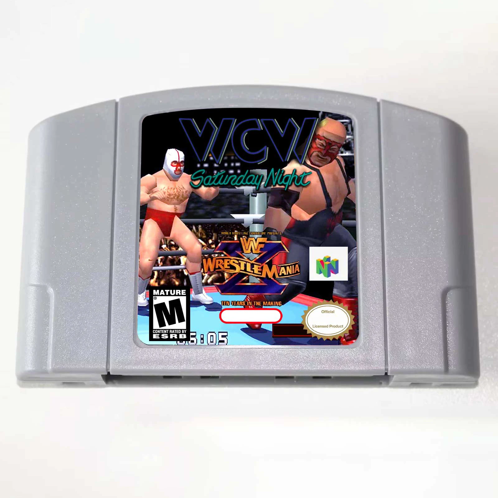 64 Bit Games ** WCW Saturday Night Live & WF Wrestle Mania X 2 IN 1 ( English USA Version!! )