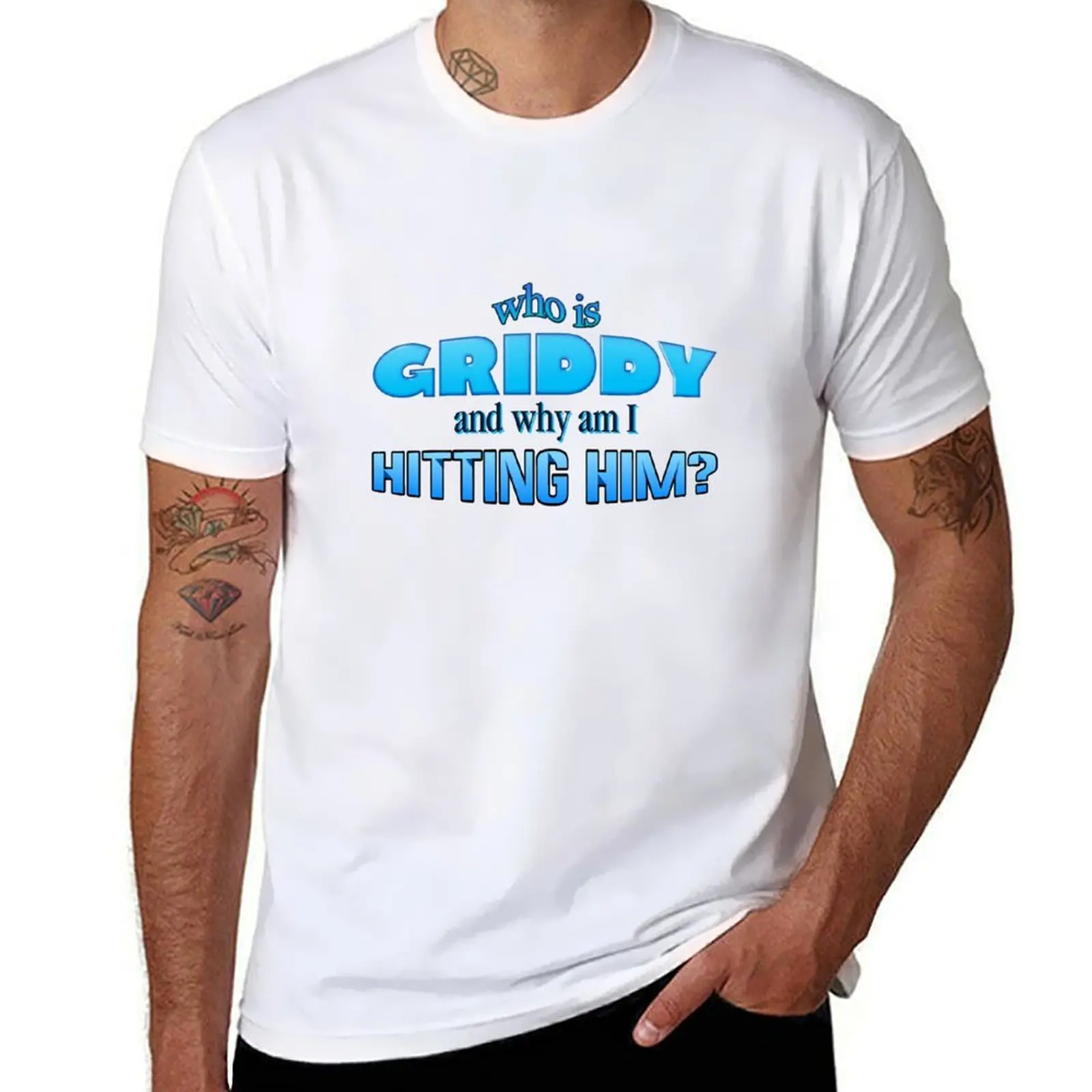 Hit the Griddy word art - who is griddy and why am I hitting him T-Shirt custom t-shirts Anime t-shirt shirts men