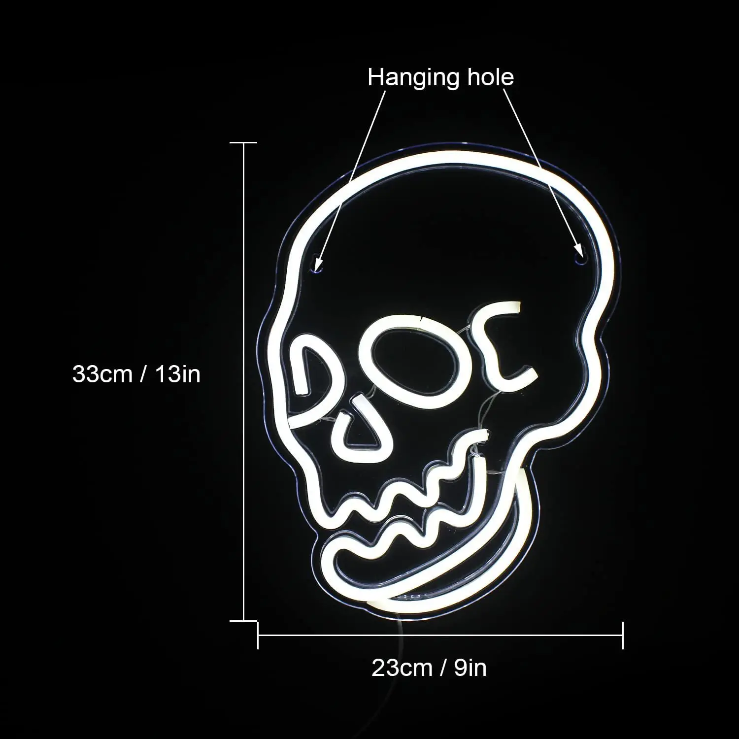 해골 네온 사인 할로윈 조명, 네온 LED 사인, USB 전원 벽걸이 네온 사인, 파티 장식