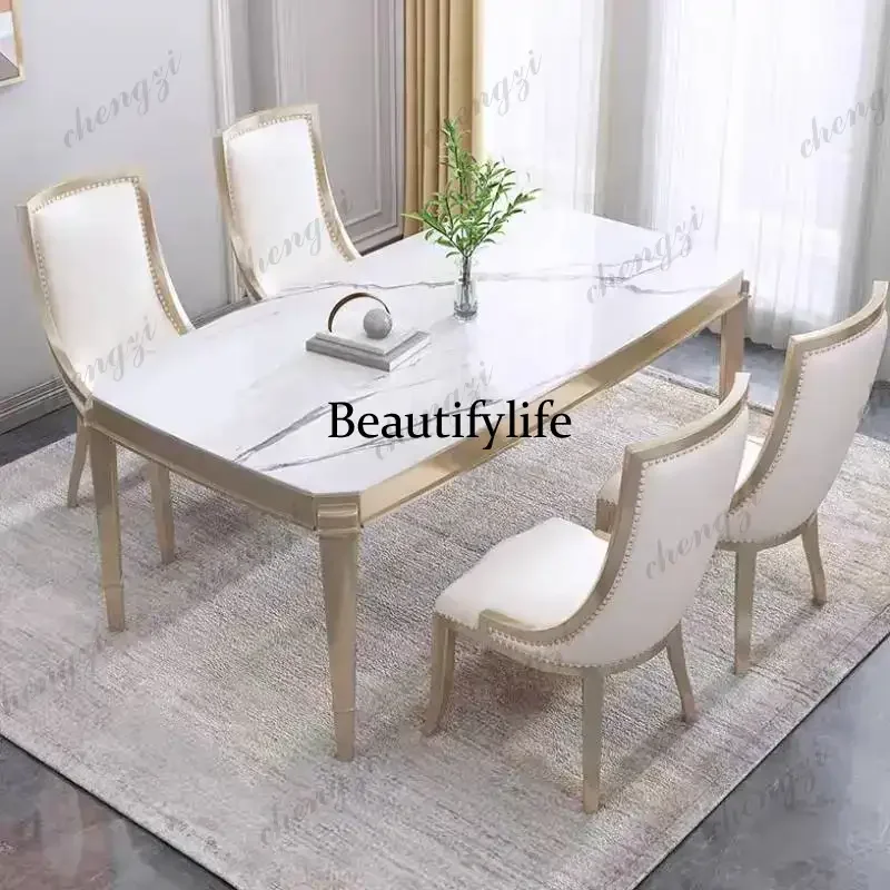 A68Italian Items Dining Tables Decorations Minimalist Expandable Nordic Dining Tables Set Modern Mesas Comedor Furniture For Hom