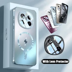 for Magsafe Matte Frosted Case Honor Magic 7 Pro Shockproof Lens Protection Cover Magnetic Cases for Honor Magic 6 Pro 7 lite