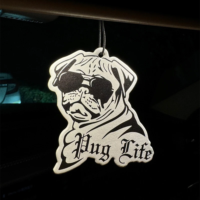 Dog Owner, Dog Lover, Funny, Thug Life Hilton (Hotel Scent) Natural Essential Oil Car Air Freshener |   Long-Lasting 90 Days Hanging Card |   Heatproof & Alcohol-F