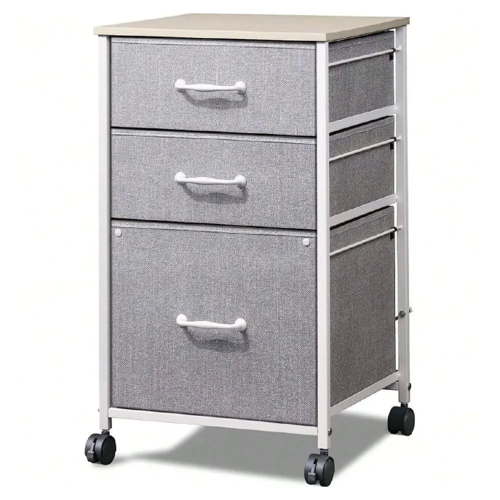

Office Storage Cabinets And ShelvingFile Cabinet, Rolling Printer Stand With 3 Drawers, Fabric Vertical Filing Cabinet Fits A4 O