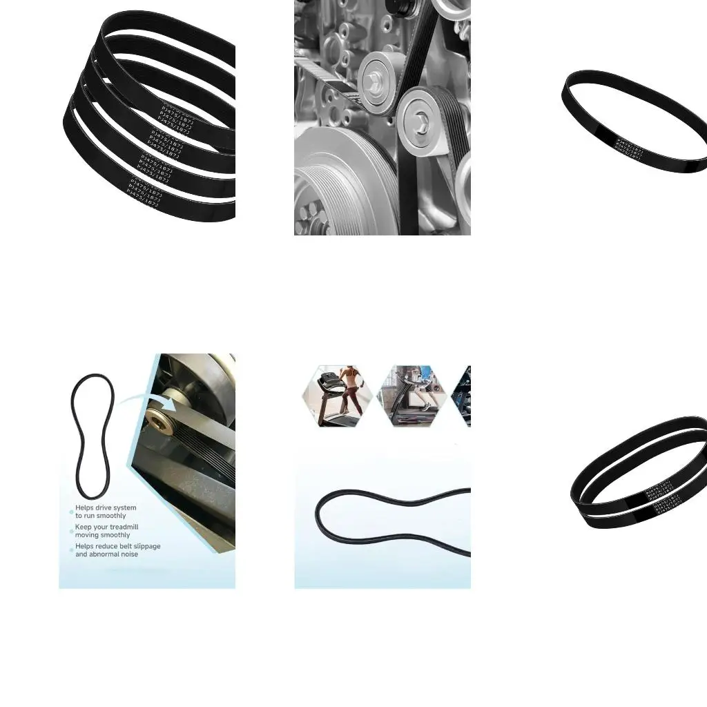 Q39E Low Noise 187J 8PJ475 Treadmill Fan Drive Motor Belts Machine Transmission Rubber Belt for Smooth Treadmill Operate