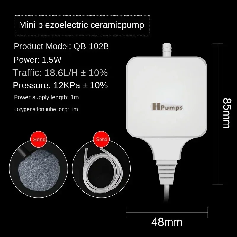 Pompe à air ultra silencieuse pour aquarium, compresseur d\'air, pompe à oxygène, simple ampli, double sortie, 220-240V