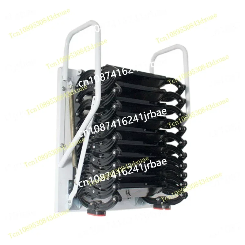 Weighing 300kg Wall-mounted Telescopic Staircase Outdoor Lifting Folding Attic Platform Outdoor Aluminum Alloy Tensile Ladder