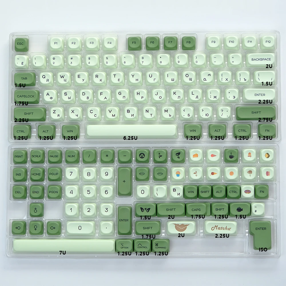 Kbdiy 138 Toetsen/Set Koa Profiel Mac Stijl Keycaps Pbt Russische Koreaanse Keycap Voor Mechanische Keyboard Gaming Retro Key Caps Gmk67