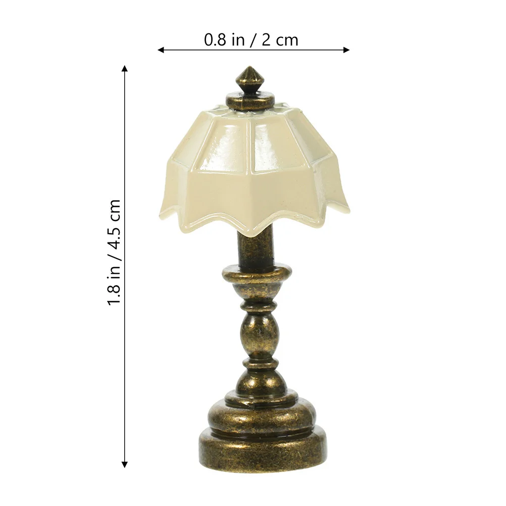 3-delige mini-bureaulamp licht model huis poppen tafellampen creatieve miniatuur legering micro landschap decoratieve desktop