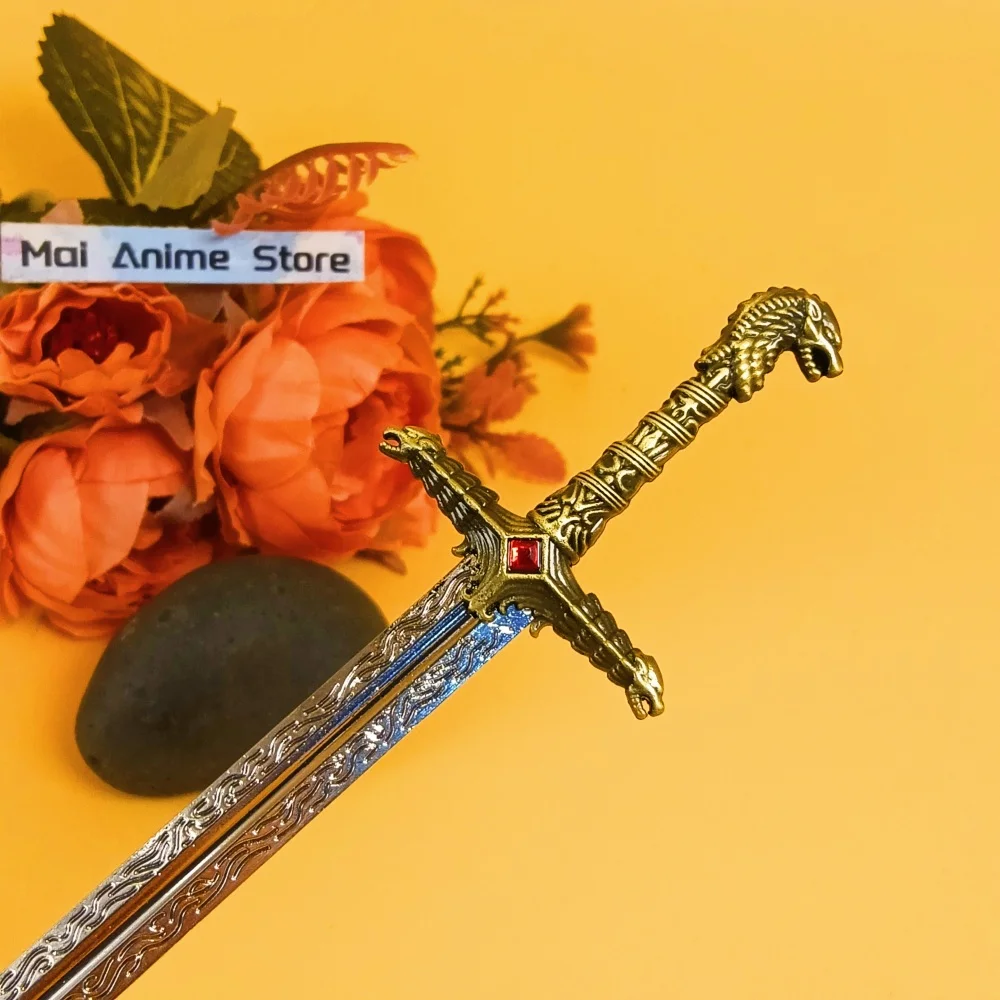 ดาบคาตานะเกม 8.6 นิ้ว ดาบซามูไรของแท้ อนิเมะคอสเพลย์ ดาบโลหะดามัสกัส ดาบนินจา ของเล่นดาบญี่ปุ่นแท้ ไม่คม ของขวัญ