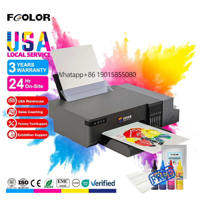 

Fcolor A4 DTF Printer for Epson L8050 A4 DTF Printer T-shirt Printing Machine dtf printer