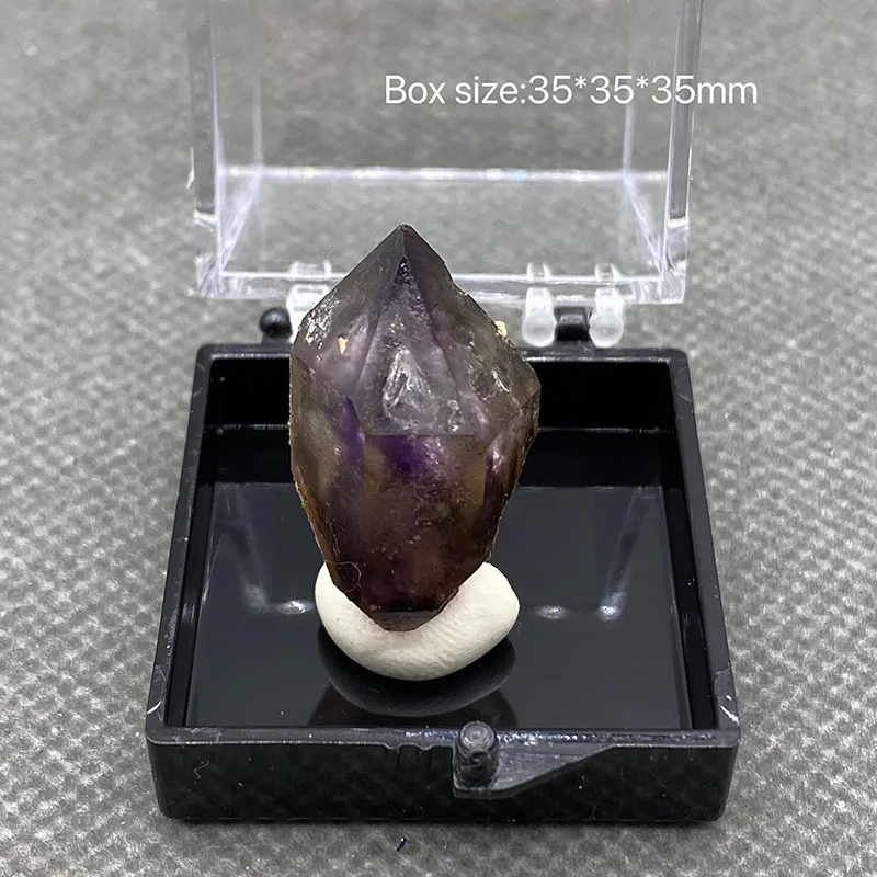 

100% Natural Namibian Phantom Amethyst Rough Quartz Mineral Healing Crystal +Box size;35*35*35*mm