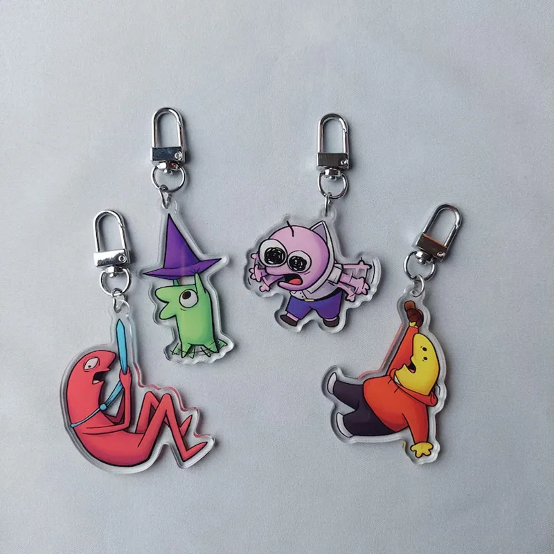 Cute Whimsical Face dance friend Acrylic Keychain - Dual-Use Bag Charm & Phone Accessory, Perfect BFF Share Gift