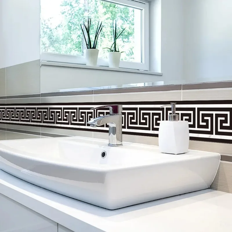 10 * 240cm Home waterproof self-adhesive geometric pattern waistline, detachable wall sticker, suitable for home decoration