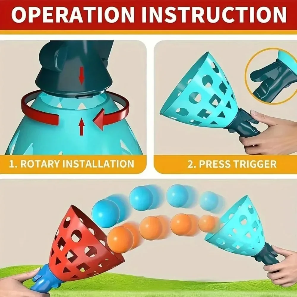 Juguetes interactivos de doble tiro para niños, para recibir, lanzar, recibir deportes para padres e hijos, para interiores y exteriores