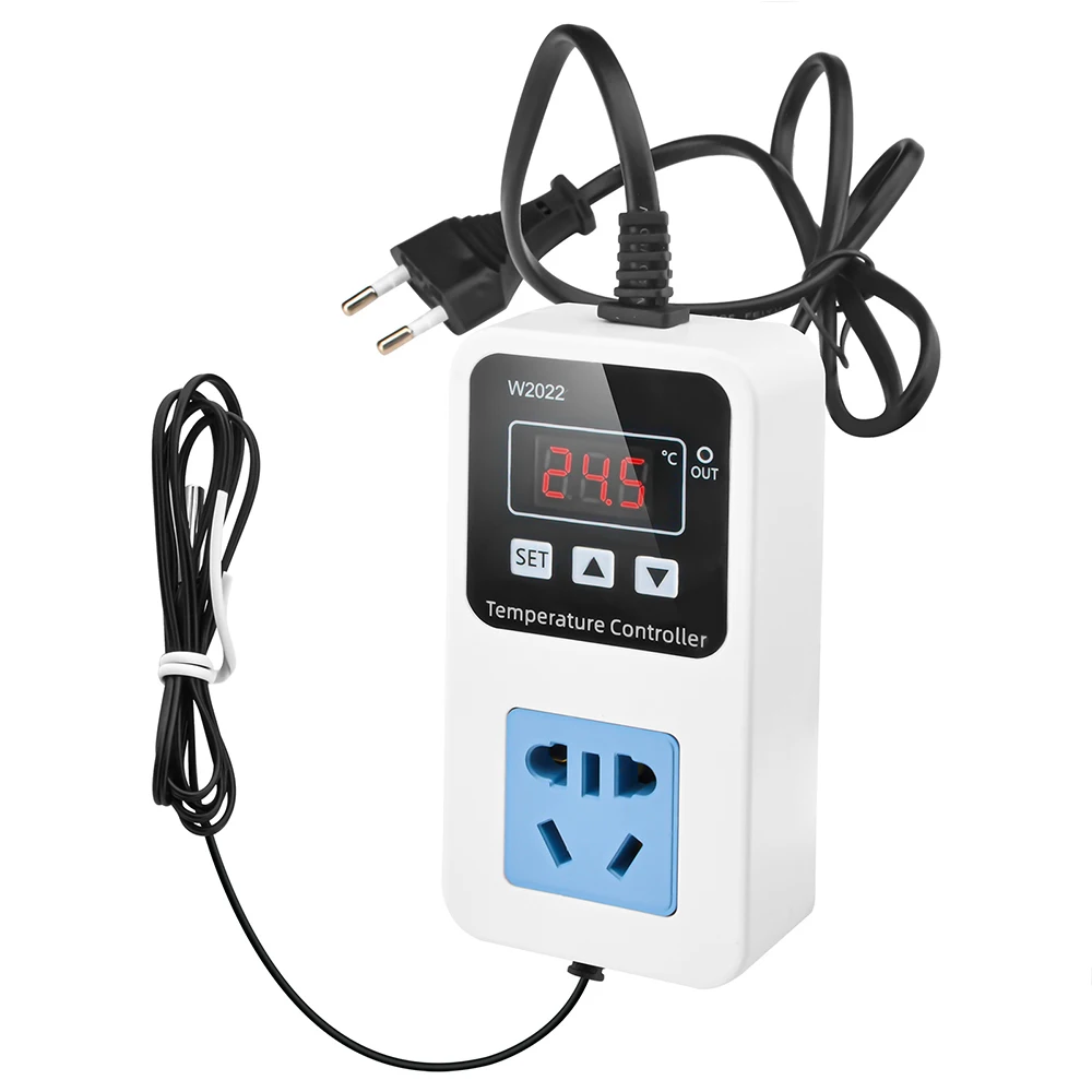 1500W Electronic Temperature Humidity Controller Socket Wall Mounted Waterproof Sensor Smart Temperature Humidity Control Switch