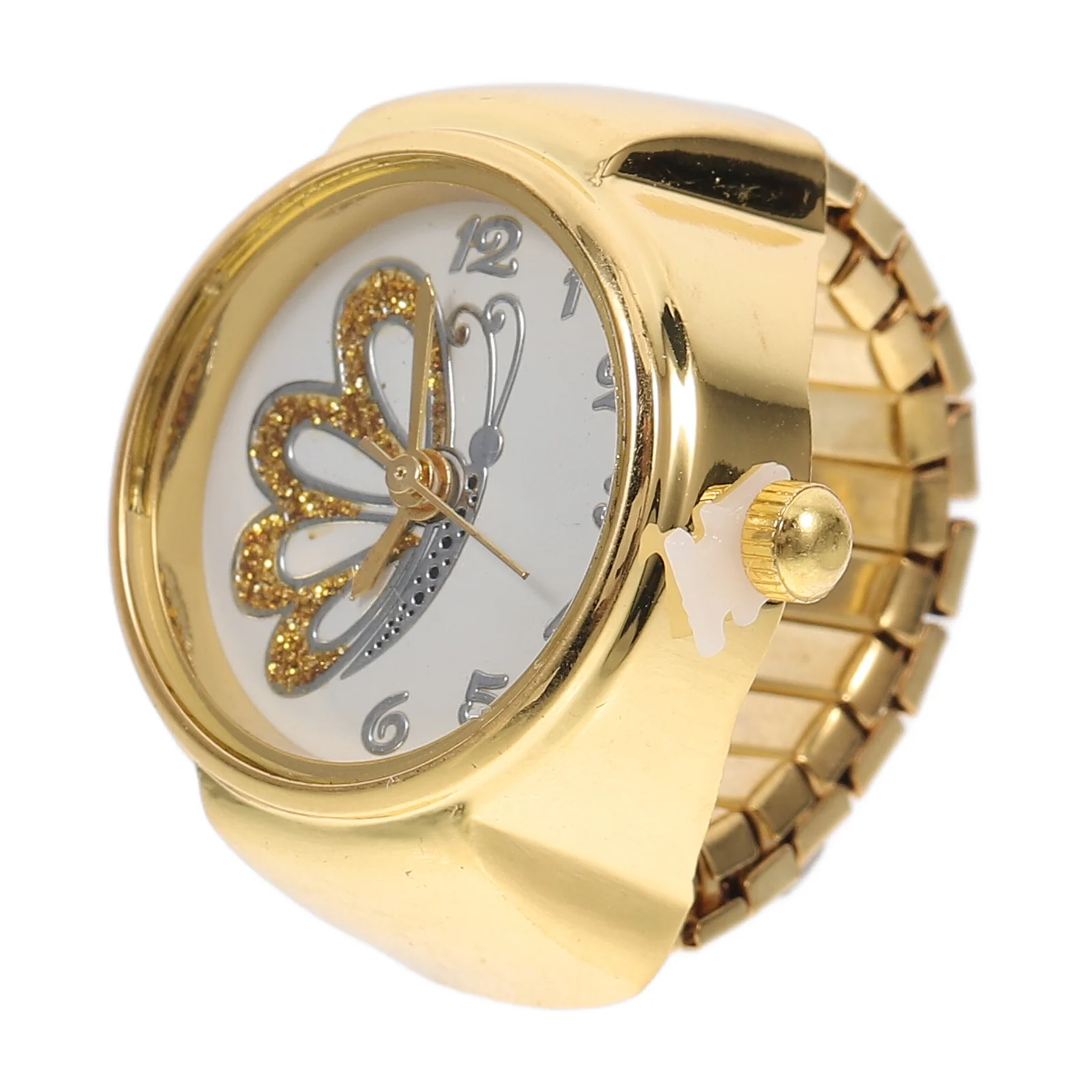 

Alloy Ring Watch Valentines Winder Watches Finger Smartwatch Rings Women Butterflies Pattern Shaped Fashion