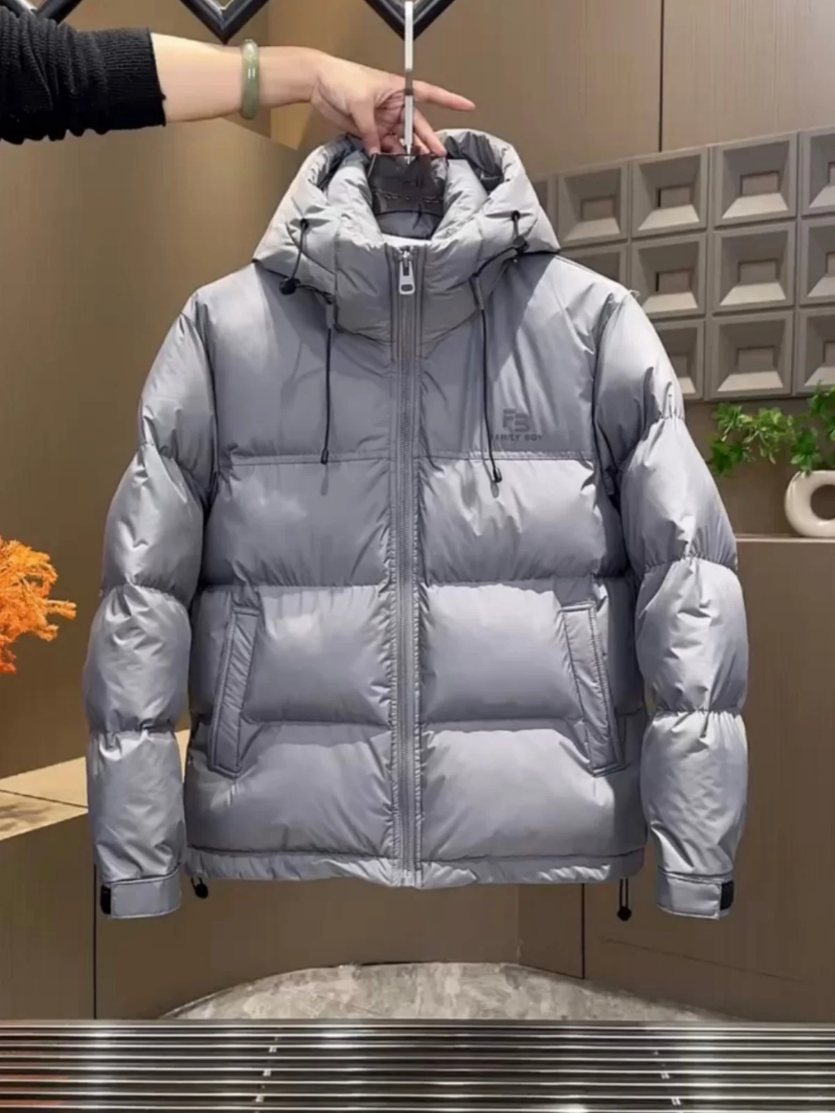 

Men's Winter Thiened Cloud Soft Cotton Hooded Jaet Outdoor Warmth Insulation Faionable Casual Long Sve Zipper Coat