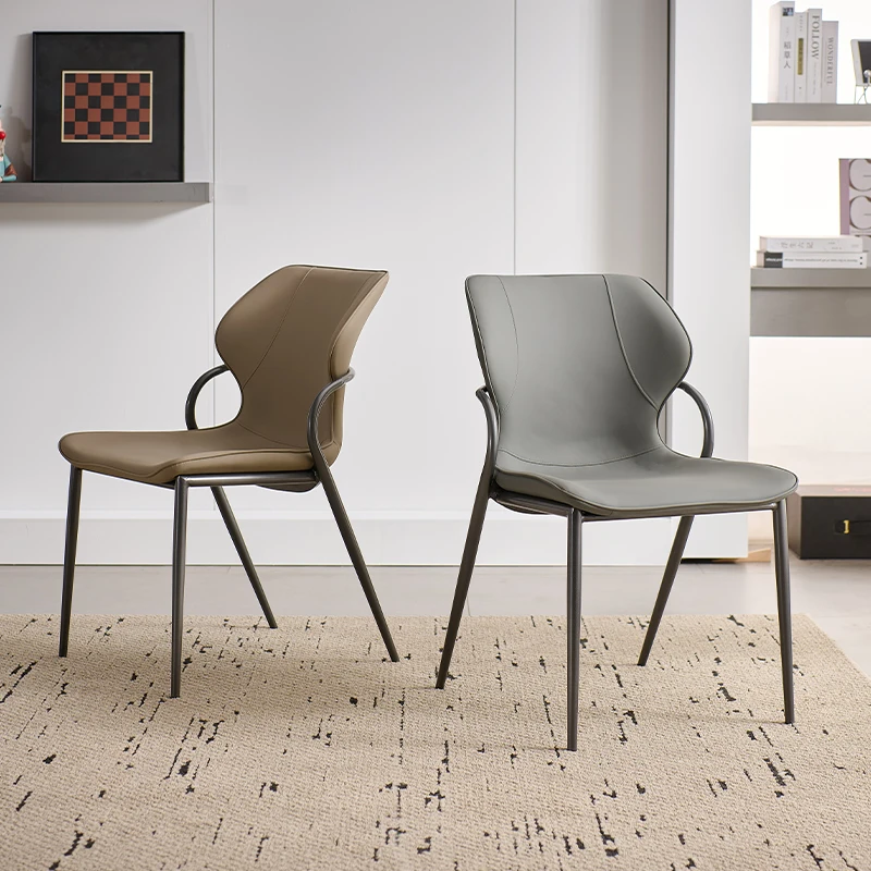 #Modern Leather Dining Metal Luxury Home Dining Chairs and Table for Restaurant Gym School Use with Disassembly