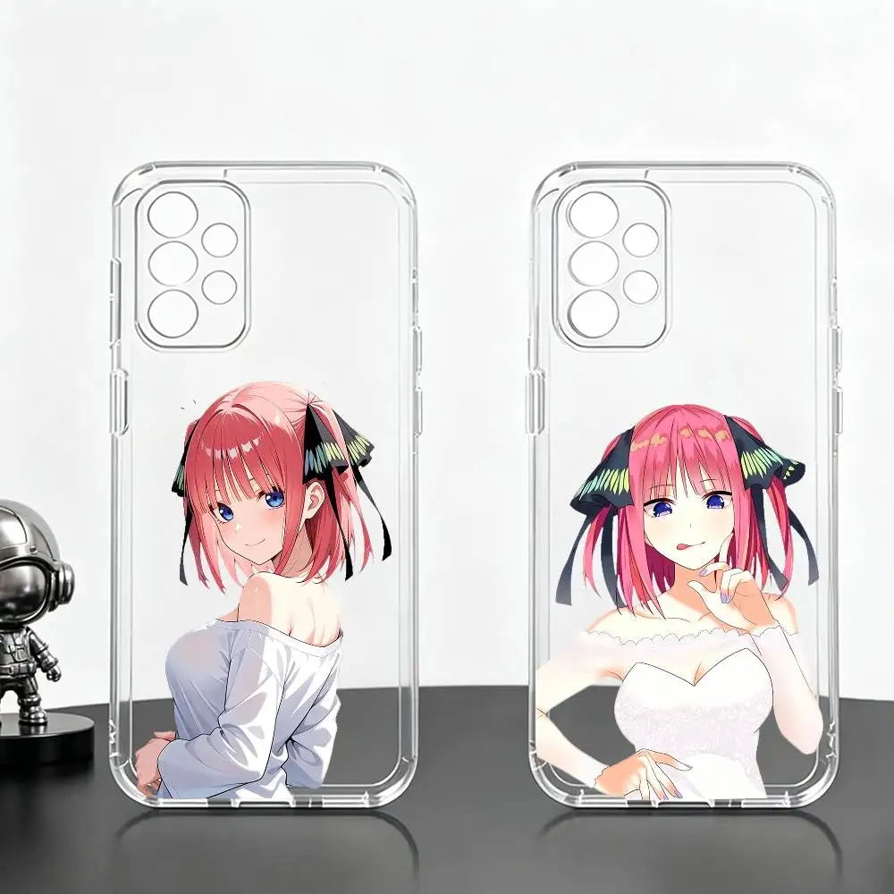 Anime Nakano Nino  Phone Case Transparent Silicone Soft For Samsung S25,S24,S21,S22,S23,S30,Ultra,S20,Plus,Fe