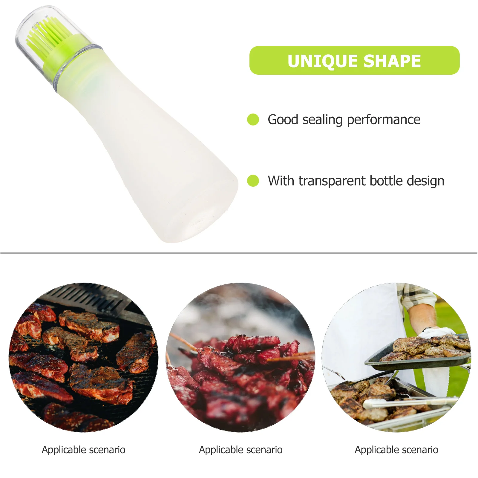 

Silicone Oil Bottle Brush Bbq Sauce Scrubber Dispenser for Kitchen Cleaning Barbecue