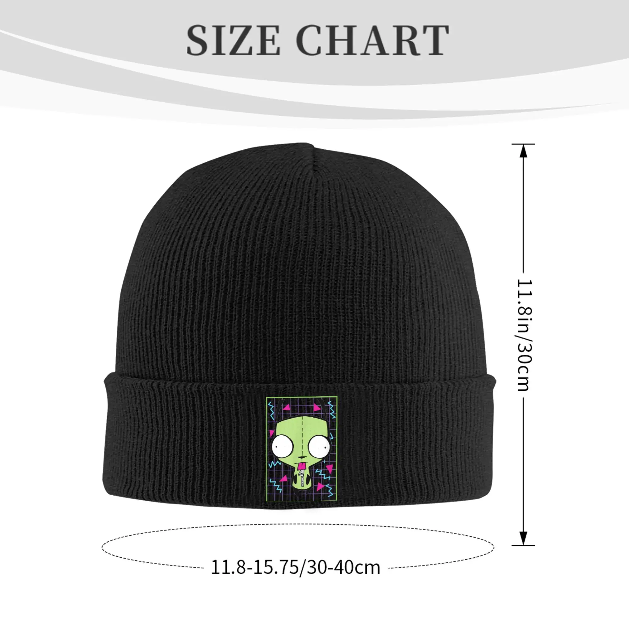 Invader Zim Gir 90s Gir Hats Autumn Winter Beanie Warm  Caps Female Male Acrylic Knitted Hat