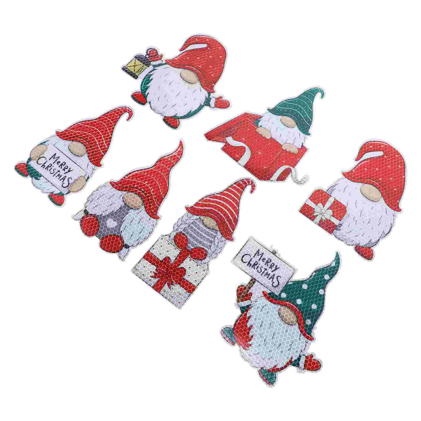 

7 Pcs Santa Faceless Claus Kitchen Decors Refrigerator Stickers Fridge Magnet Easy Use Magnets Pvc Creative Colorful