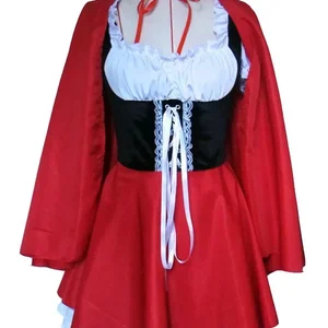 زي ركوب القناع الأحمر للنساء عباءة اللباس هالوين تأثيري خرافية حكاية أميرة الكبار أفضل 12 حكايات خيالية مبيعا - رقم 6