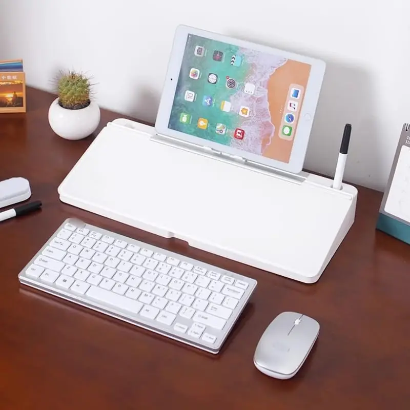 Desktop Glass Dry Erase Board,Computer Keyboard Stand White Board Surface Pad,Computer Buddy