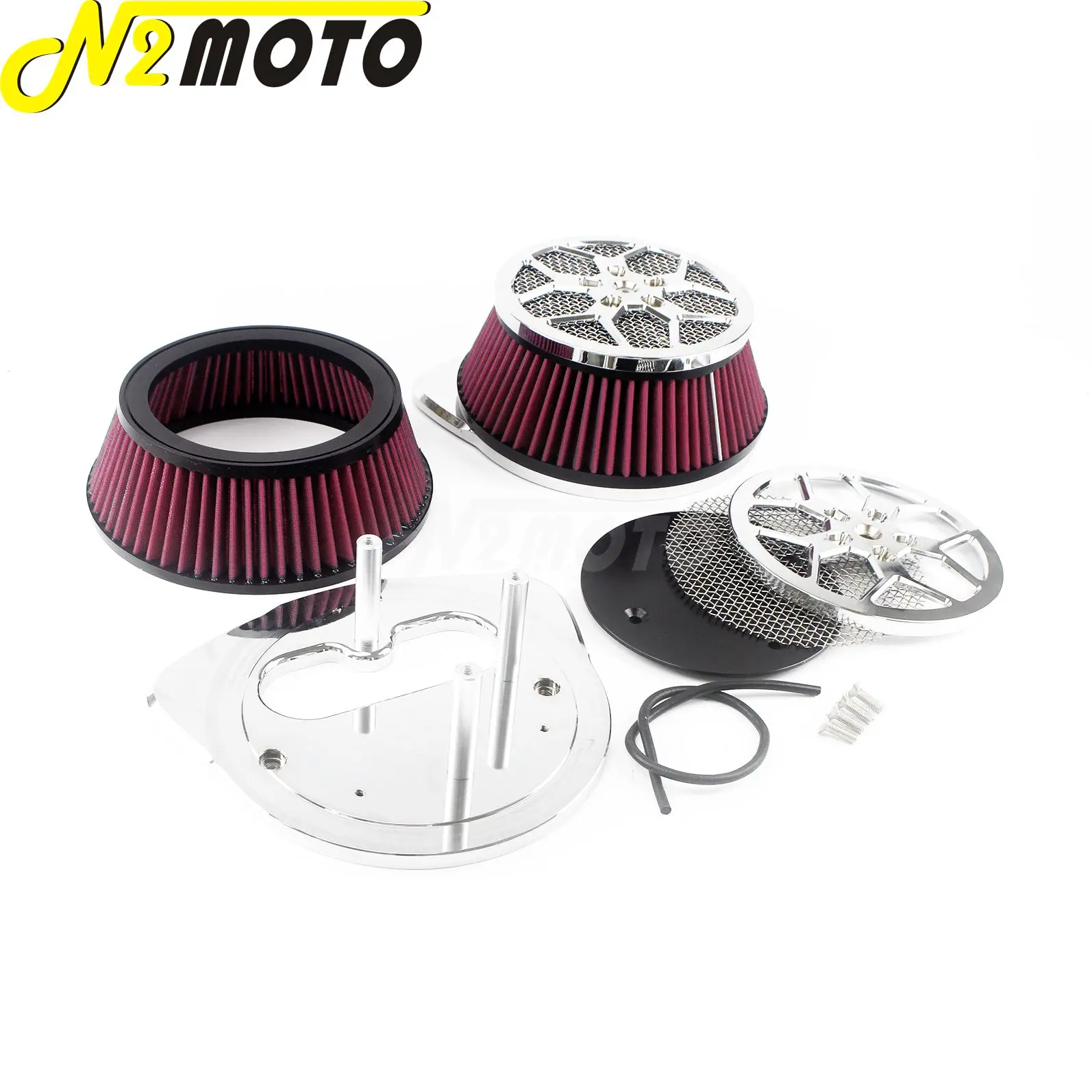 Motorcycle Twin Air Filter Dual Intake Air Cleaner Big For Suzuki M109R Boulevard BOSS 1783 Intruder VLR1800 VZR1800 2006-2019