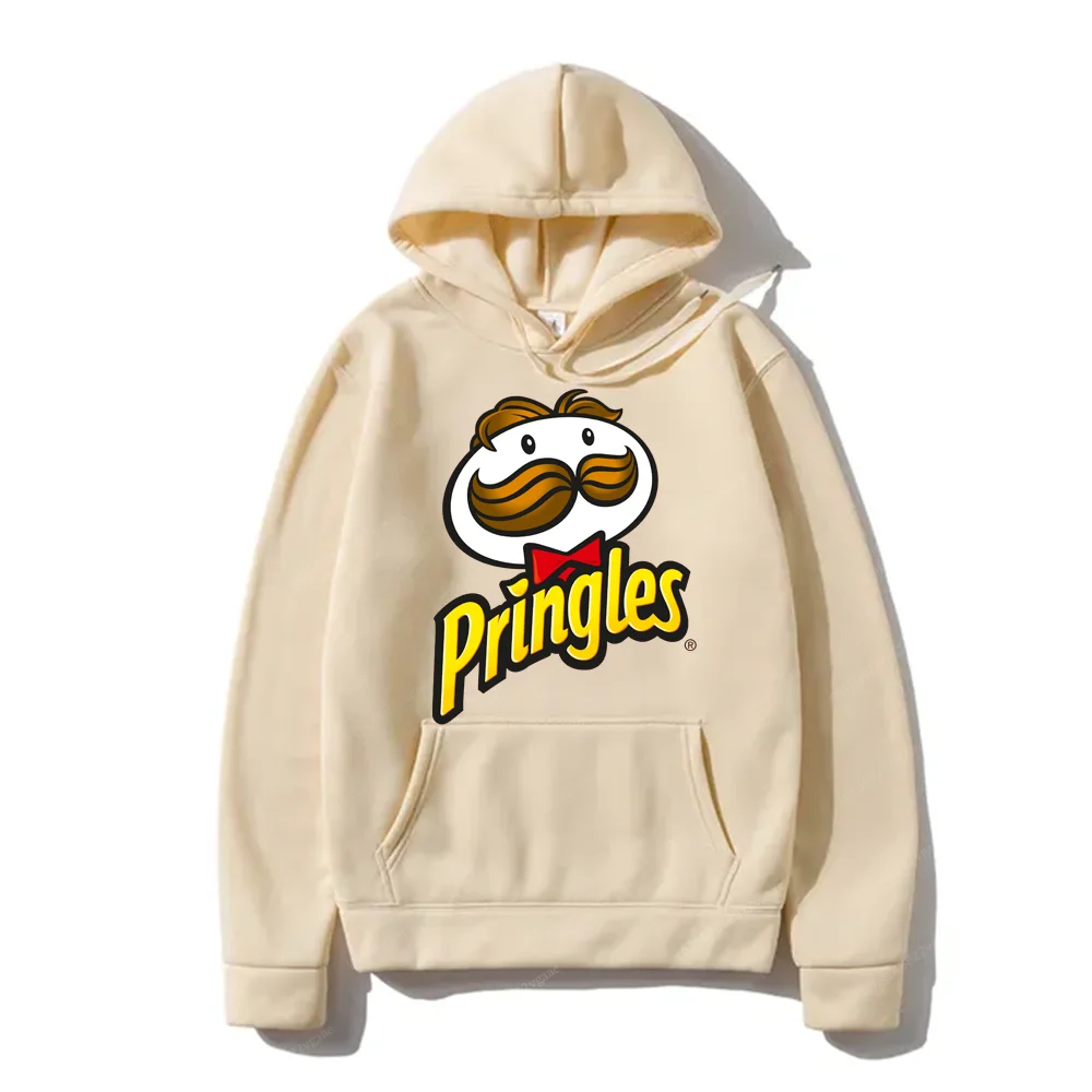 Pringles Potato Chip Print Funny Brand Hoodie Autumn Winter Sweatshirts Coats Pullover Fleece Sweater Brand Clothes Hip Hop