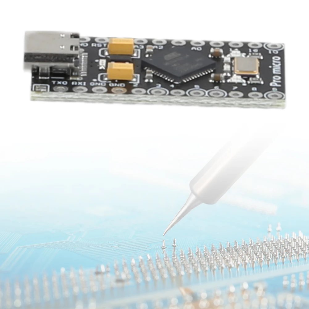 ATmega32U4 USB Type-C Pro Micro Development Board with 2 Row Pin Header Micro USB/Type-C Pro Micro Board 5V 16MHz for Arduino view 3