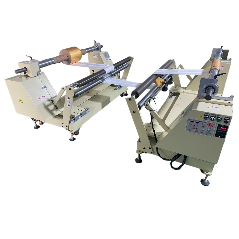 Automatic Electrical Motor Apparel Rewind Machine with Tensioner Control High Safety Wood Packaging