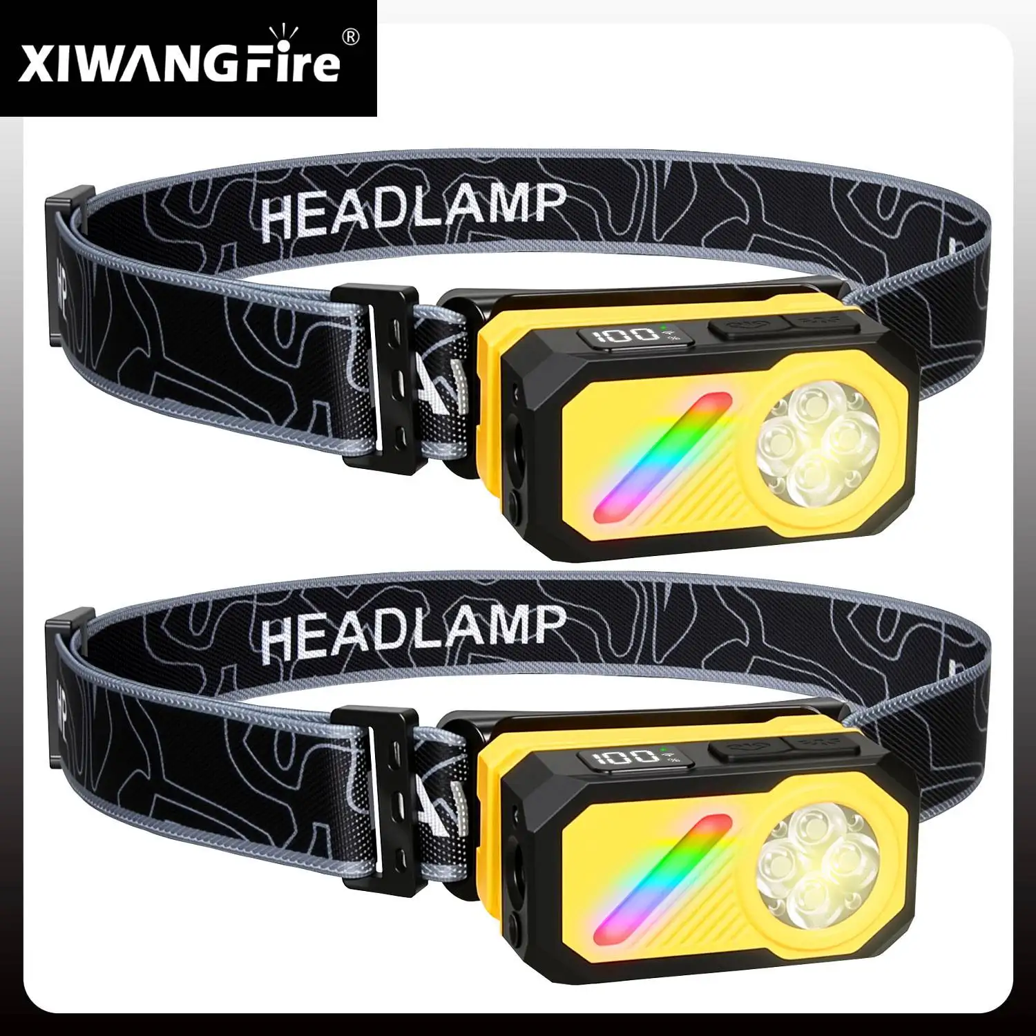 

Mini Rechargeable Headlamps With Magnet/Clip/Power Display Pocket Portable Induction Headlight For Fishing Camping Outdoor