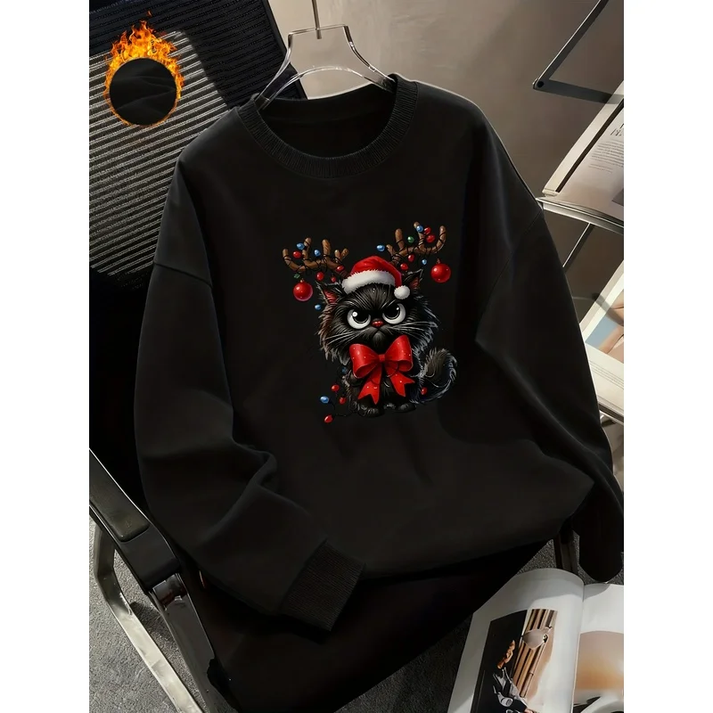 Patterned Printed Sweatshirt, Casual Round-Neck Sweater for Autumn And Winter, Women'S Round-Neck Hoodie