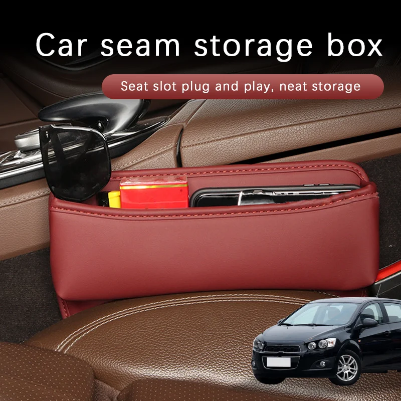 

Car Seat Gap Storage Box Driver Front Auto Seat Gap Filler Organizer Wallet Keys Card Storage Box For Chevrolet Aveo