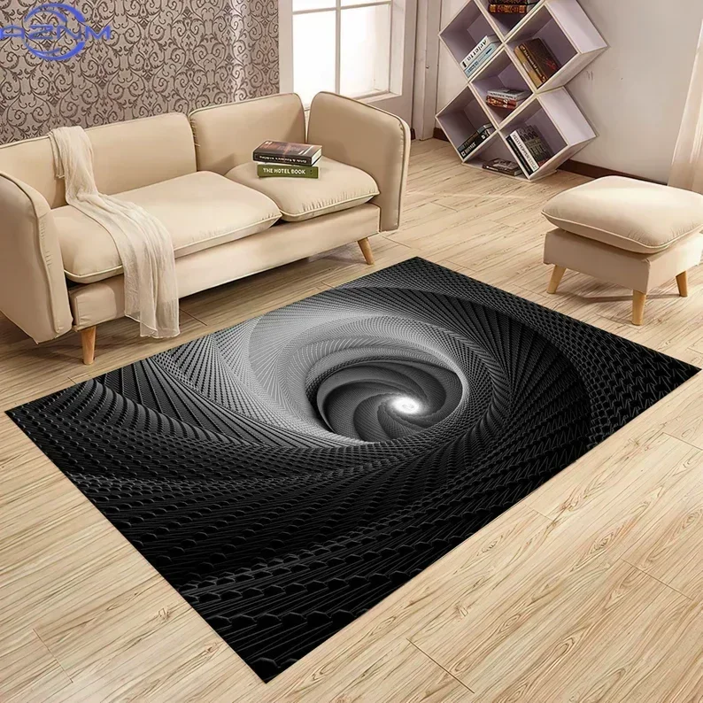 3D Tunnel Illusion Rug Optical Vortex Rug, Living Room Decor Optical Illusion Look Area Rug Rugs Illusion Rug 3D Rug Vortex Rugs