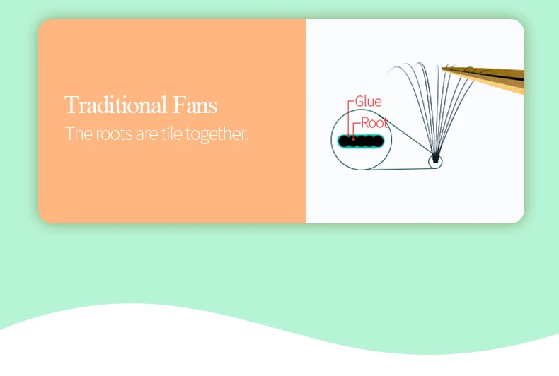 NEW Song Lashes Promade Fans Pointy Base Loose Fans Sharp Thin Root Korea PBT Material 500 Fans