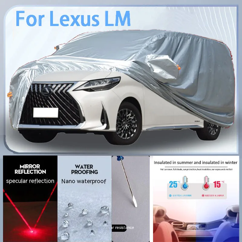 

For Lexus LM Full Car cover with UV protection and Winter Insulation roles,Rainproof,Snowproof Ati-frost properties.