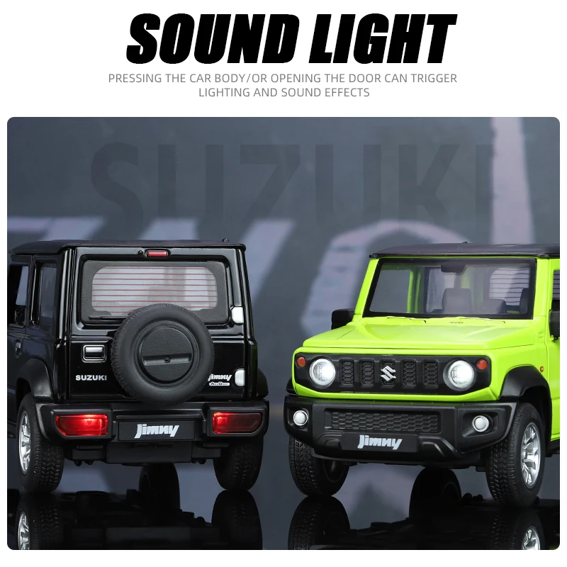 1:24 SUZUK1 Jinny High Precision Alloy Vehicle Toy Models Diecast Metal Material Sound Light Pull Back Collection Children Gifts