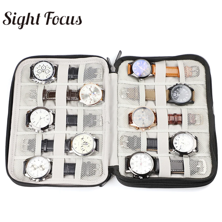 18 Slots Travel Jewelry Box Watches Bag Watchband Organizer  Watch Storage Box Case For Apple Watch Band Strap Holder Pouch