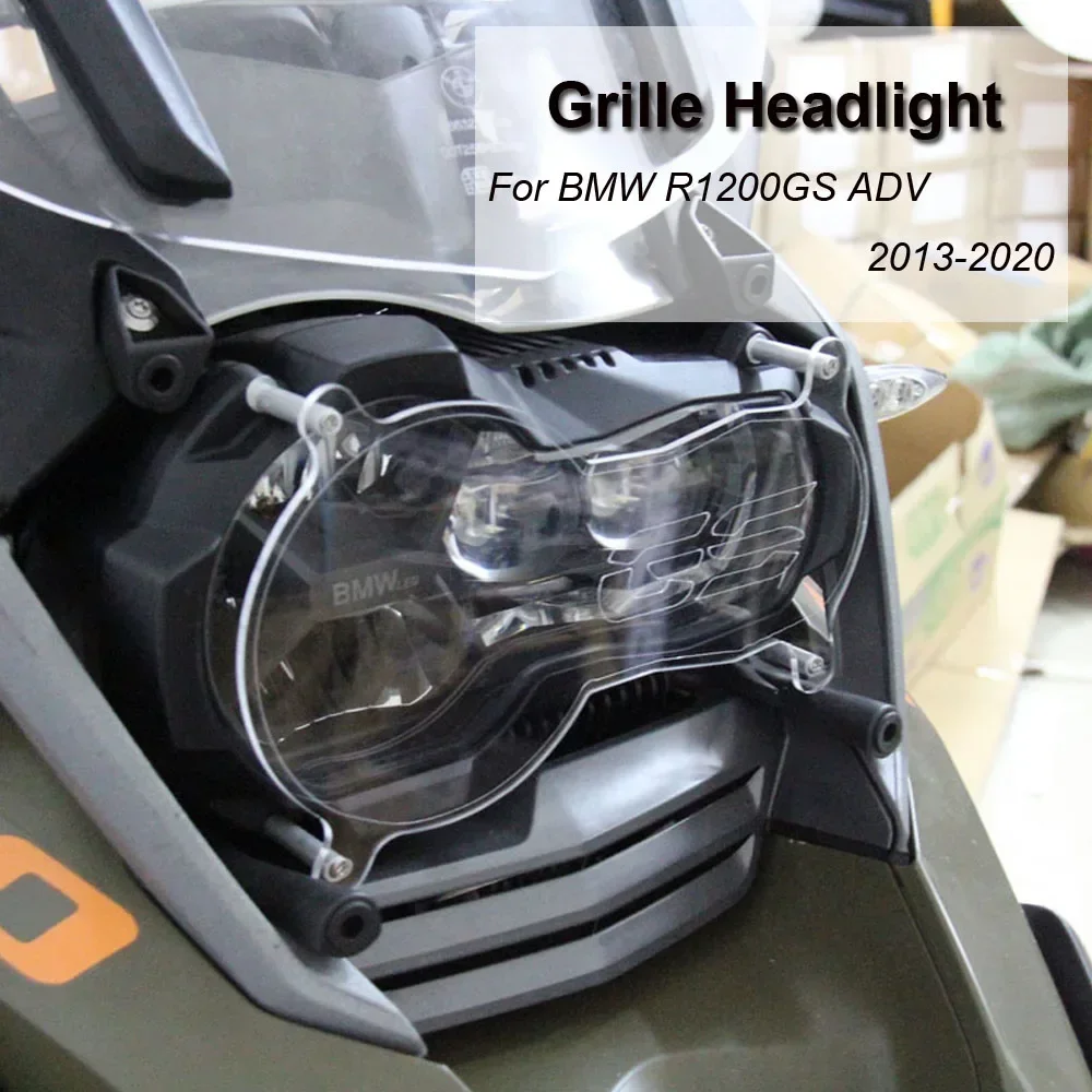 For BMW R1200GS Grille Headlight Protector Guard Lense Cover Fit For BMW R 1200 GS LC ADV 13-20 Acrylic Motorcycle Accessories