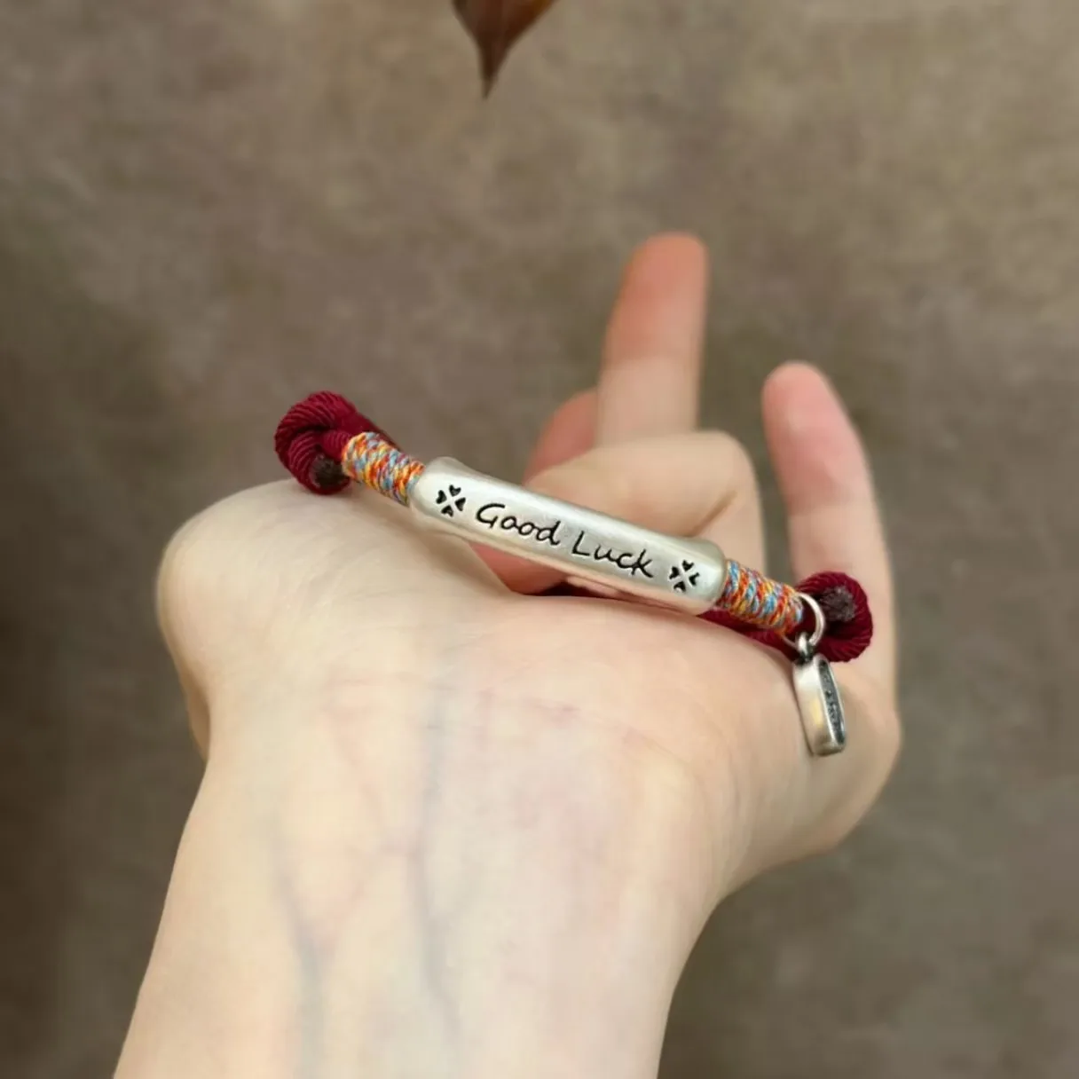 

good luck Woven curved tube for wealth, Tibetan-style wish come true, red rope bracelet, Chinese-style bracelet, women's jewelry