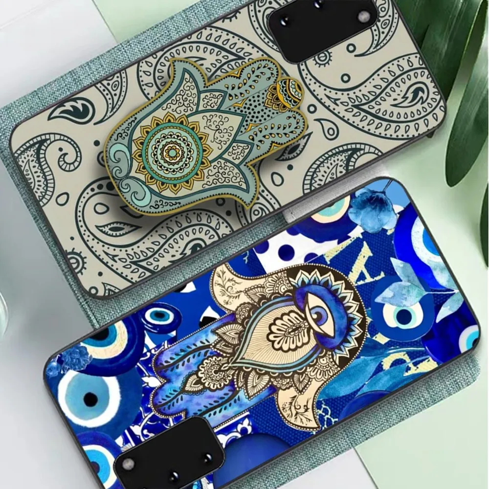 

Hamsa Hand Of Fatima Phone Case For Samsung S 9 10 20 21 22 23 30 23plus lite Ultra FE S10lite Fundas