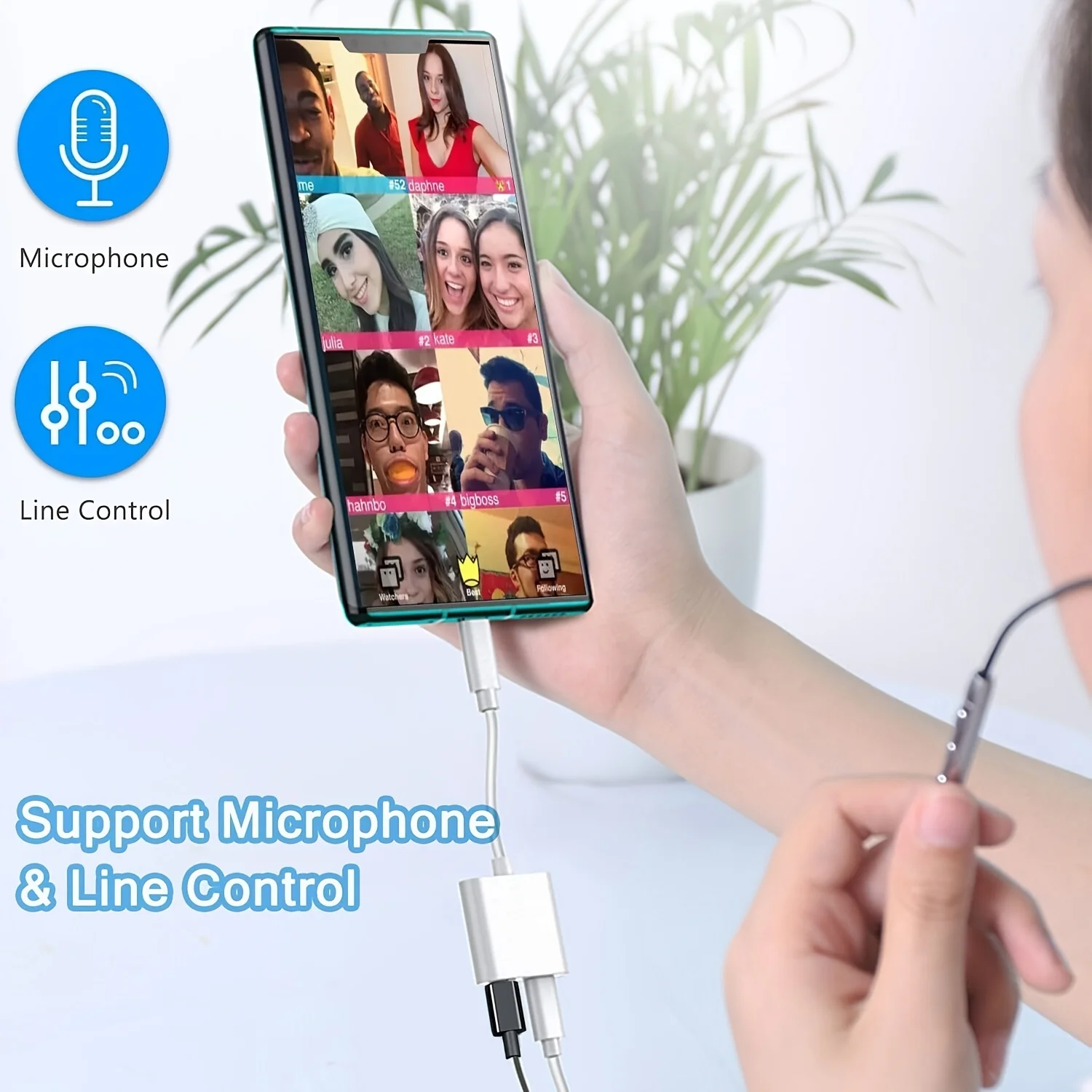 2-in-1 Audio Adapter USB C to 3 5 mm Jack Type-C Charging 3.5mm Aux Cable For Samsung for Huawei Wired Headphones Connector