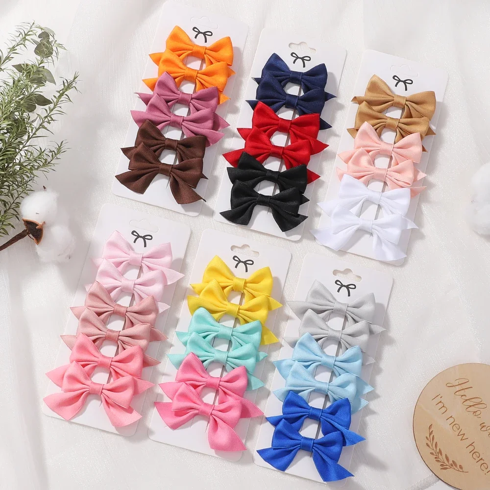 6pcs/set New Cute Kids Bows Headgear Sweet Little Girls Hair Accessories Summer Clips Baby Hairpins Children Hair Clips Gifts