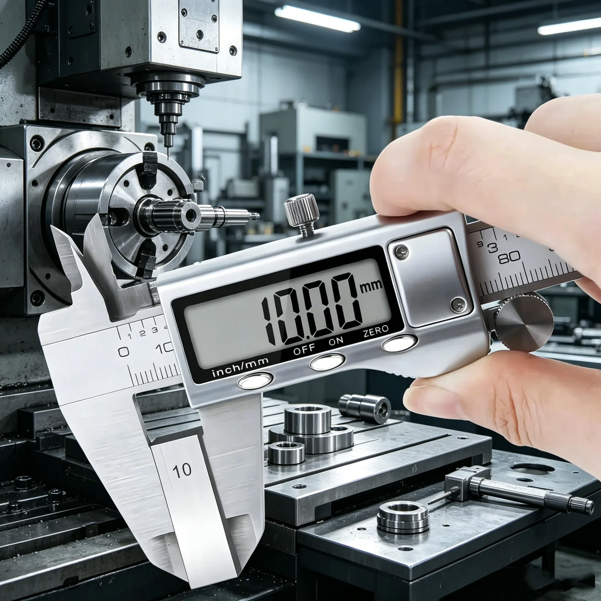Industrial-Grade Digital Caliper | High-Precision Stainless Steel Electronic Vernier | Measuring Tool for Workshop & DIY